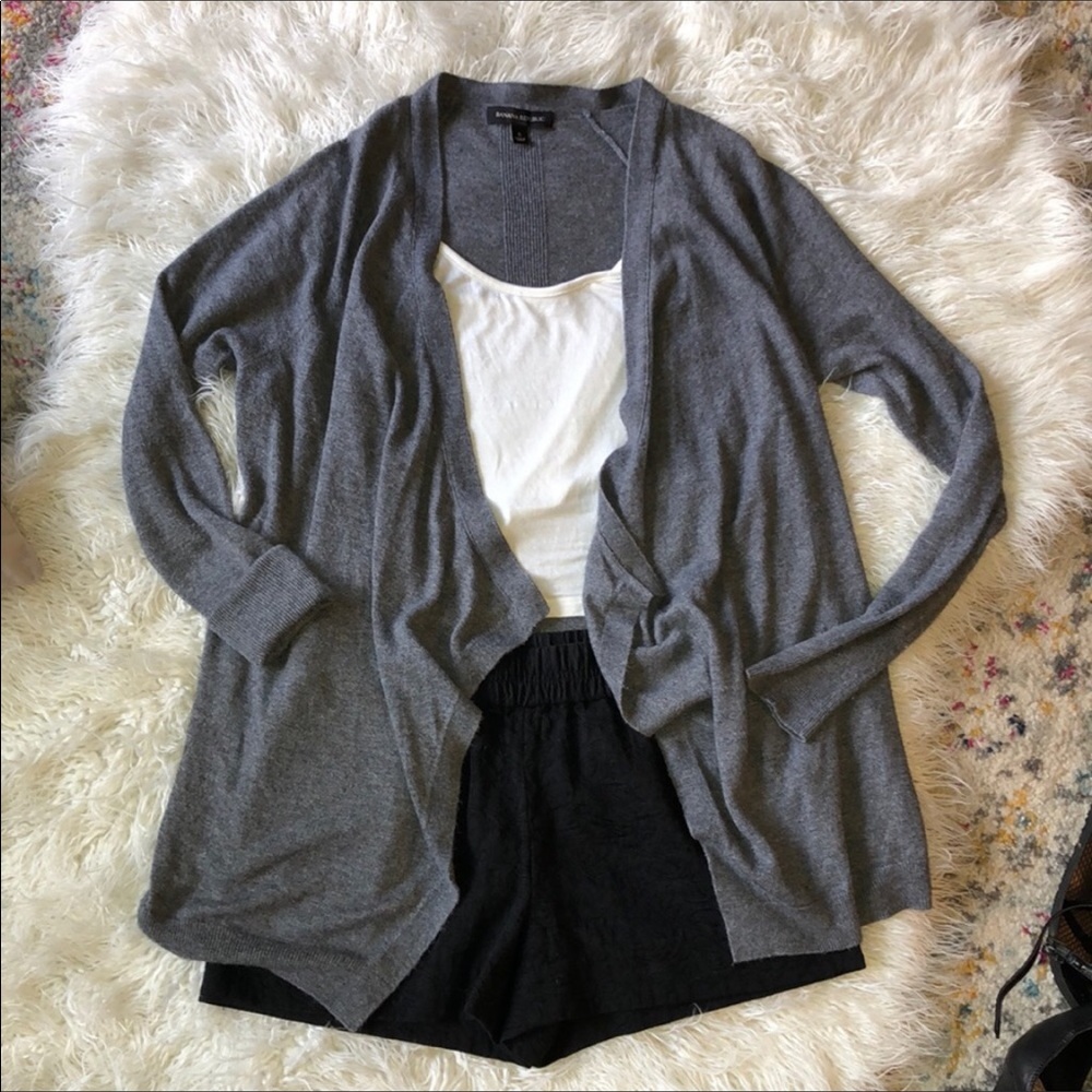 Cashmere Blend Open Cardigan
